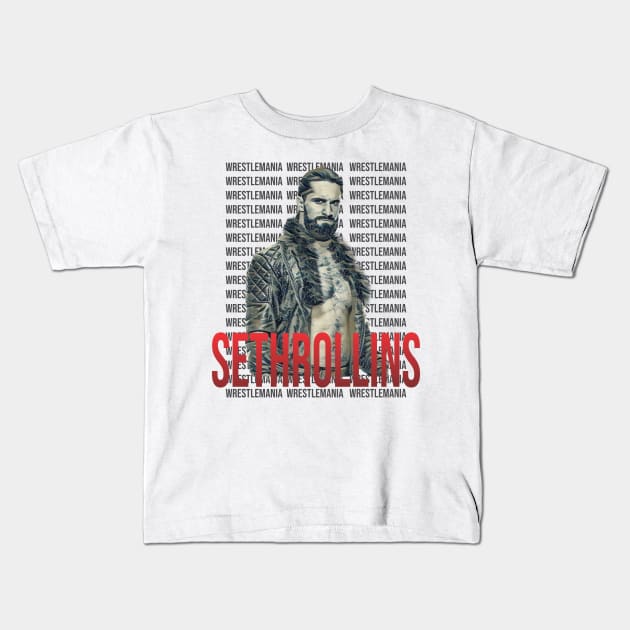 ART WAVES // SETHROLLINS Kids T-Shirt by Suwitemen